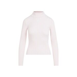 Courreges iconic ribbed Light Pink mock neck
